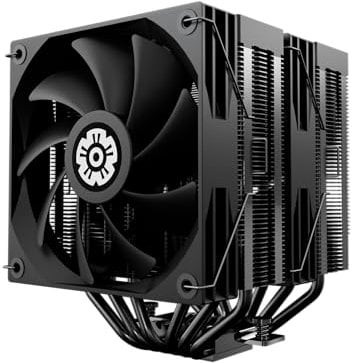 ENERMAX ETS-TD60D CPU Dual-Tower Kühler|Digitalstatusanzeige|2x 120mm PWM-Fan FDB|TDP 250W+|6x 6mm Composite Heatpipes|inkl. Dow Corning TC-5888 |Intel LGA1851/1700/115x AMD AM5/AM4