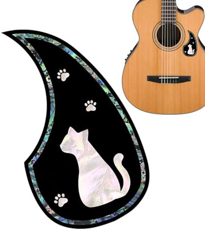 Acoustic Guitar Pickguard, Stringed Instrument Anti Scratch Sticker, 6,89 x 3,74 Zoll, tragbar, widerstandsfähig, schützende Folie, Pickguard für akustische Gitarre, Wartung, Schutz