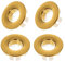4 Stück Waschbecken Überlauf Ring,Gold Waschbecken Überlauf Abdeckung,Runde Überlaufs Waschbeckens,Spülbeckenverkleidung für Küchen und Badezimmerwaschbecken Beckenverkleidung Schüsselspüle