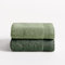 BOHEME | Juego de 2 Toallas Bicolor de Lavabo Harmony | Verde Oscuro y Verde Claro | 2 (50x100) | 100% Algodón Zero Twist | 600 g/m² | Suaves, Absorbentes y de Secado Rápido | Lavables a Máquina