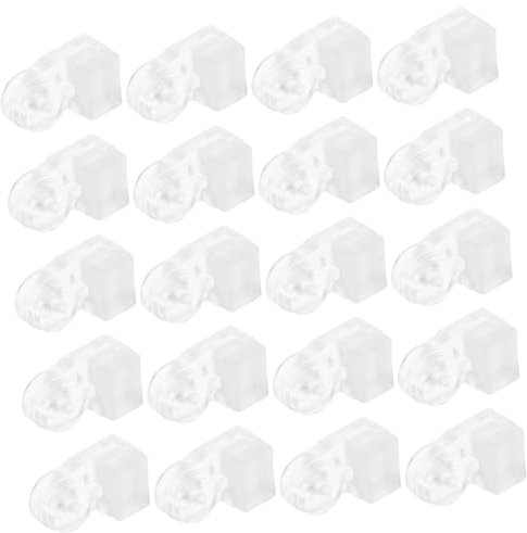 NUOBESTY 20pcs Glass Retainer Clips Mirror Holder Clips for Cabinet Doors Wardrobe Fixing Clamp Hinge for Cupboard Doors