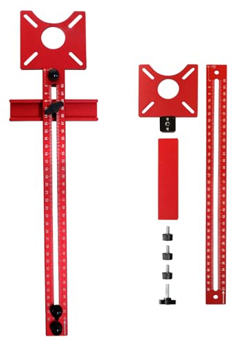 Router Milling Groove Bracket, Router Tool, Cabinet Hardware Jig, Adjustable Cabinet Template Tool, for Woodworking Wood, Router Circle Cutting Guide