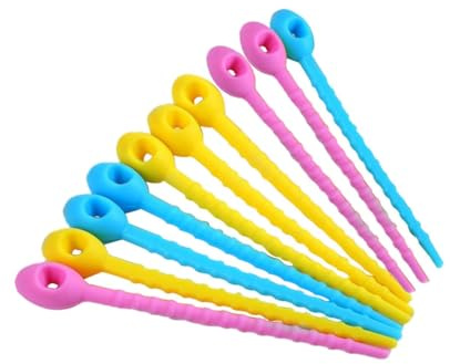 SEWOART 50 pièces Pinces Sachet Alimentaire Silicone Réutilisables Attaches Étanches Multi-usages pour Fermeture de Sacs Organisateur Flexible pour Cuisine et Bureau Couleur Aléatoire