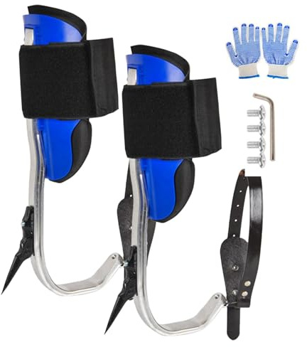BDXZJ Baumklettern Spike Steigeisen, Spikes Für Kletterbäume, Tragbare Spikes Für Kletterbäume, Baumdienstausrüstung, Baumkletterschuhe Für Bergsteigen, Baumklettern, Obstpflücken Usw A