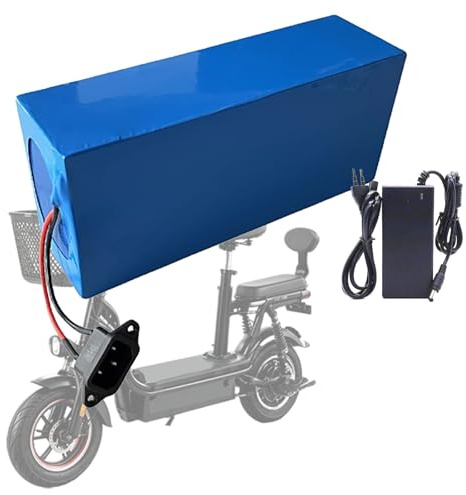 Batteria Per E-Bike 48V 50Ah, Batteria Al Litio 13S5P Ricaricabile Agli Ioni Di Litio, Batteria Per Scooter Elettrico Con Protezione BMS E Caricabatterie T+JST