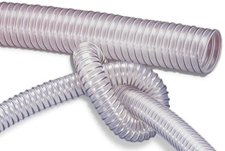 PU Flexible Ducting Hose, 100mm ID x 2m Length - Fully Antistatic Polyurethane - Dust & Fume Extraction, Woodworking, Ventilation