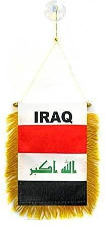 AZ FLAG - Wimpel Irak - 15x10 cm - Irakische Mini Flagge 10 x 15 Cm - Auto Pennant Spezielle Auto