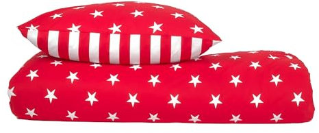 Schiesser Bettwäscheset Sterne - Renforcé - 2-teilig - 135 x 200 cm - Rot