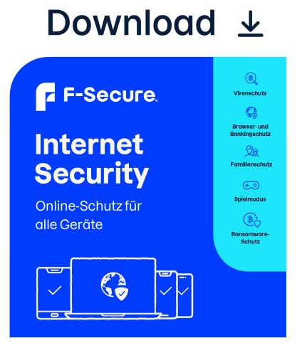 F-Secure Internet Security | 2 Jahre | 5 Geräte | Digitaler Download