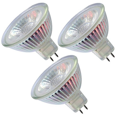 Trango 3er Set MR16-NT3 LED Leuchtmittel mit MR16 Fassung zum Austausch herkömmlicher Halogen Leuchtmittel MR16 I GU5.3 I G4 12 Volt 3000K warmweiß Glühlampe, Reflektor Lampe, LED Birnen