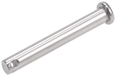 sourcing map Einzeln Loch Gabelkopfbolzen aus Edelstahl 304 8mm x 60mm Flachkopfbolzen
