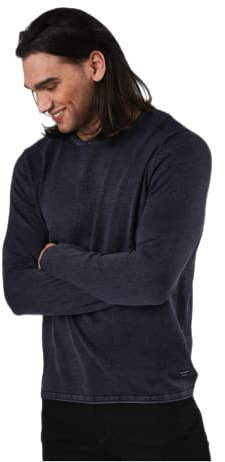 JACK & JONES Jjeleo Knit Crew Neck Noos, Maglione, Bleu Marine, M