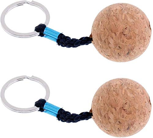 SHANGHh 2 Stück Packung Schwimmende Kork Schlüsselanhänger mit Schlüsselring für Schwimmen Kakak Kanu