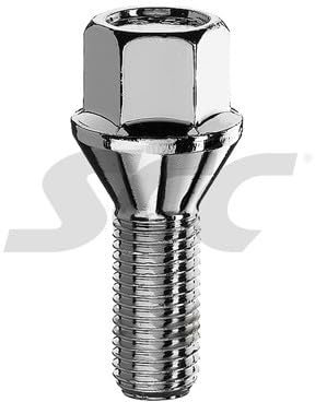 Radschraube: M12x1,5, Kegel 60°, SW:17 Farbe: Silber, Güte 10.9