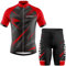 Lixada Fahrradtrikot Herren Kurzarm Atmungsaktiv Sommer Radsport Gepolsterte Shorts für Radfahren Outdoor Sport