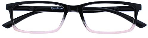 OPULIZE See-Lesebrille Blaulichtfilter Schmal Rahmen Federscharniere Verbessern Den Schlaf Computer Gaming Entspiegelt Schwarz Bis Rosa Herren Damen B9-4+1.50