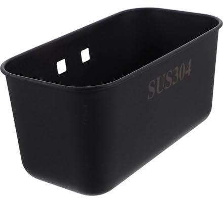 Luxshiny Stainless Steel Drain Basket Lightweight Portable Manger Multifunction Sink Strainer Colander with Suction Cups, Black Kitchen Storage Organizer for Efficient Space Use and Rapid Drainage