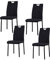 HTI living Stuhl Denton 4er-Set Esszimmerstuhl Schwarz