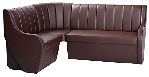 Rodnik Eckbankgruppe Arizona braun Kunstleder, Essecke, Essgruppe, Eckbank, Esstisch ausziehbar, Hocker (1 x Eckbank), 348-1, B 200 x 151 cm. H 93 cm. T 66 cm.