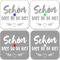 LED-Untersetzer Schön DASS du da bist 4er Pack inkl. 8 Stück Batterien - LED in 4 Farben weiß – blau – rot – grün