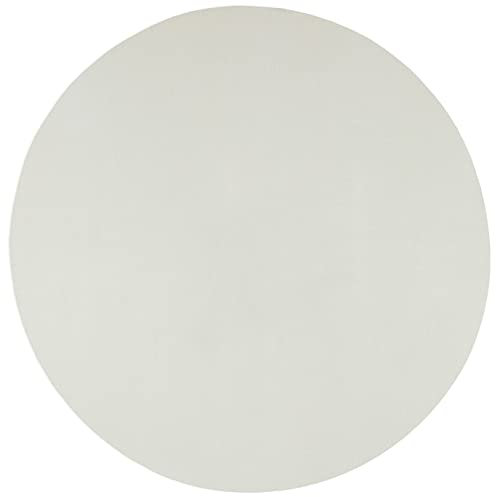 Mia´s Teppiche Luna kuschelig Warmer Fellteppich, weich und elegant, waschbar und Fußbodenheizung geeignet, Öko-Tex Zertifiziert, Creme, 117 cm Rund