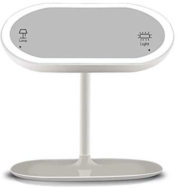 ATAAY Espejo de Maquillaje, Espejo de tocador de Maquillaje con luz LED, Espejos cosméticos iluminados de Mesa portátiles con un Soporte de Pedestal Antideslizante, Recargable e inalámbrico