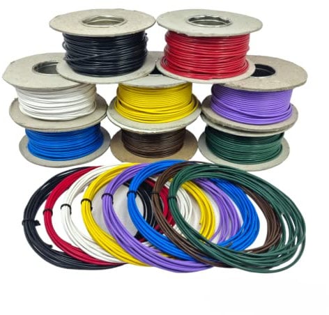 Single Core Thin Wall Cable 16.5 Amp Rated 1.0mm² 12v 24v (10 Metres Yellow) Stranded Copper Wire