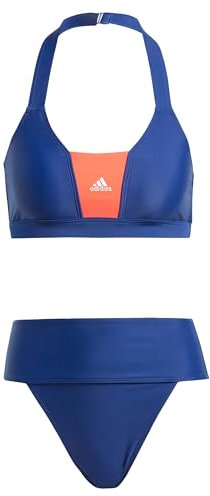 adidas Damen Sportswear Colorblock Bikini Badeanzug, Dark Blue/Bright Red, XL