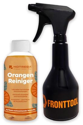 HOTREGA Orangenreiniger Konzentrat 500ml | hochergiebiger Universalreiniger für alle abwaschbaren Oberflächen | löst Fett, Klebereste, Ruß