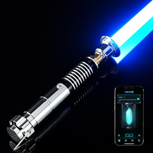 DAMIENSABER - RGB3.0 Smooth Motion Control Dueling Lightsaber, 16 Sound Sources, Luke Lightsaber with 16 Solid RGB and Infinite Color Changing, Rechargeable Metal Grip for
