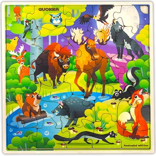 Spielzeug Puzzle ab 3 4 5 Jahre - Montessori Holzpuzzle Spiele für Kinder | 28-Teiliges Holzpuzzle Spiele für Kinder - Geschenk Kinderspielzeug für Mädchen and Junge ab 6 7 mit Raum
