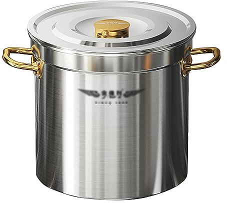 Troupmiye Cacerola Grande de 50 litros, Antiadherente Comercial, Apta for Cocina de Gas de Llama Abierta/inducción (Color : 201, Size : 40x40x40cm)