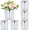 Hushee 6 Pcs Disco Ball Planter Mirror Glass Disco Ball Vase Modern Disco Cylindrical Planter Pot House Candle Holder for Indoor Outdoor Plants Wedding Centerpieces Bedroom Birthday Decoration
