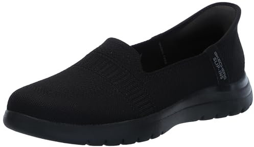 Skechers Femme on-The-Go Flex Camellia Brogues, Black Textile, 38.5 EU