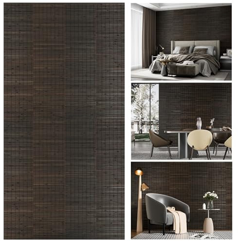 SINGULARWOOD Bamboo Wall Paneling for Home Decor, Wainscoting and Ceiling Covering - 47.2x11.8 in (4 Pack)