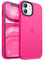 CANSHN Cover Opaca per iPhone 11, [Bordi Quadrati] Custodia Traslucida Opaca Protettiva Sottile Antiurto per iPhone 11 6,1 Pollici - Rosa Caldo