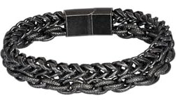 iXXXi Men Edelstahl Herren Armband Hawaii Schwarz | 22.5cm, Groot, Edelstahl, Kein Edelstein