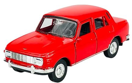 Welly Wartburg 353 Limousine Rot 1966-1989 ca 1/34-1/39 Metal Modell Auto Die Cast Neu im Kasten