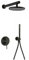 Paini Cox SET Doccia Incasso Completo Nero Opaco Soffione + Doccetta + Miscelatore con Deviatore
