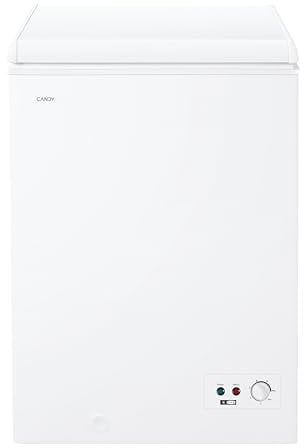 Candy CCHH 100E, Congelador Arcón Horizontal, Ancho 55CM, 97L, Tecnología Estática, 1 Cesto, Control Electrónico Externo, Indicador de Temperatura, Alarma Aumento de Temperatura, 39DB, Blanco