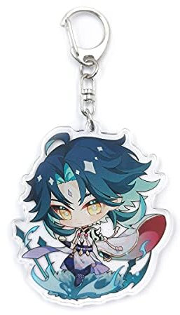 QNIYMOE Cute Impact Gen Shin Schlüsselanhänger aus Acryl zum Aufhängen, 2, One size