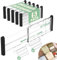 FUNIZE Adjustable Drawer Dividers With Inserts, 4'' High Expandable Drawer Organizers for Clothes, 5 Pack 12.6-22.8'' Long Dividers with 3.9-7.1'' Inserts, Drawer Separators for Socks/Tools-Clear