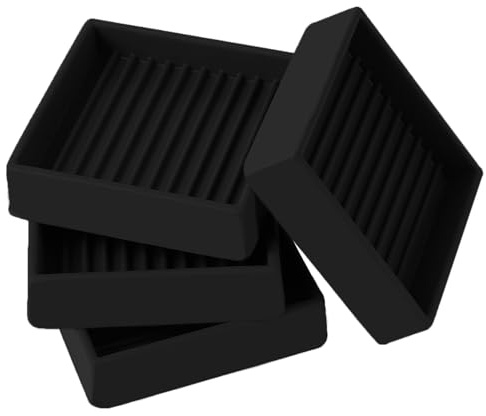 Jayen Non Slip Furniture Caster Cups Coasters Pads for Hardwood Floors, 2x2