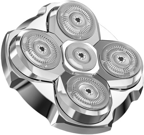 Luctry Kopfrasierer-Ersatzköpfe, 5D Magnetische Ersatzklinge, Glatze Rasierer-Ersatzkopf, Universal-Ersatzklingenkopf-Rasierer für Männer, IPX7 wasserdichter Rasiererkopf-Ersatz