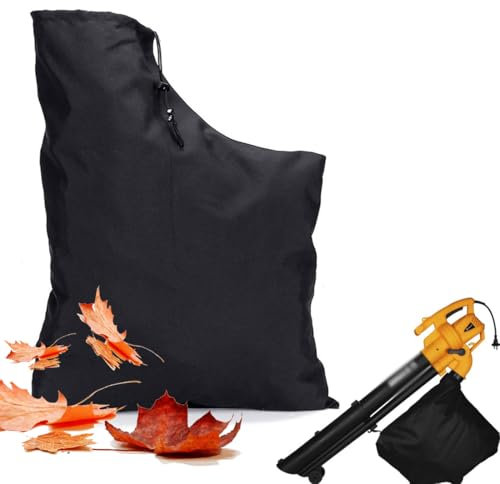 EORPAVU Accessoires pour aspirateur souffleur 1 pièce Sac de collecte sous vide pour souffleur de feuilles 63 x 45 cm Sac de collecte de remplacement pour souffleur de feuilles Oxford étanche (noir)
