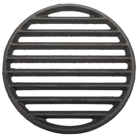 SUMTree Round Cast Iron Cooking Grate, Thickened Grate, Black, Cast Iron Grate, Durable Oven Grate, Charcoal Grate, Ash Grate, Fireplace Grate, Fire Grate for Grill and Fireplaces, Diameter 27.5 cm