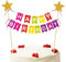 Kuchen Deko MäDchen Happy Cake Topper Geburtstagskuchen Deko Geburtstag Kuchendekoration Torten Birthday Cake Topper 1. Geburtstag Regenbogen Toppers Geburtstagsdeko Kuchendeko Torte Bunt