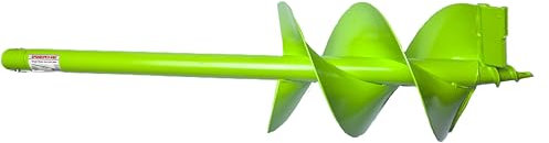 WERHE Erdbohrer für bohrmaschine ⌀ 200 mm, 80cm länge – Brunnenbohrer mit Einzelwicklung – Baumpflanzung, erdlochbohrer, Pfahlbohrer, Durchlässenbohrer – Grabungswerkzeug mit Hartmetallklingen