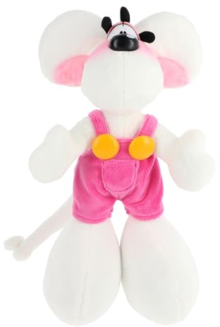 Diddl - Plüschtier in rosa Latzhose, 30 cm, hergestellt zu 100% recycelt, weiches Plüschtier und Sammlerstück, Geschenk für Kinder & Nostalgie 90er Jahre – Geschenk Kuscheltier Maus