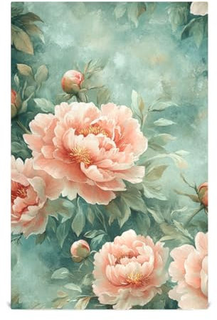 Beauty Spring Flowers Indiana Peony_1 decorative kitchen towels and dishcloths quality absorbent towel large cleaning articulos para decorar la cocina 28x18in set of 6